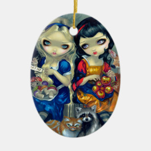 Alice en Sneeuwwitje Ornament