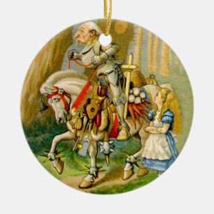 Alice en The White Knight in Wonderland Keramisch Ornament