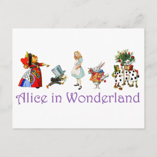 Alice en vrienden in Wonderland Briefkaart