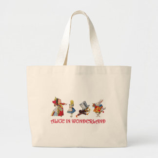 ALICE EN VRIENDEN IN WONDERLAND GROTE TOTE BAG