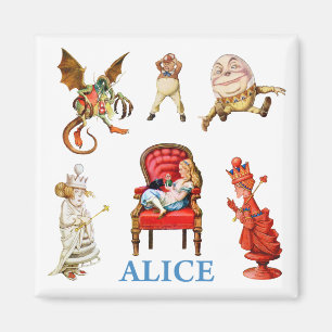 Alice en vrienden in Wonderland Magneet