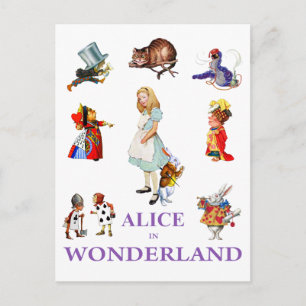 Alice en vrienden uit Wonderland Briefkaart