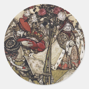 Alice en Wonderland - Arthur Rackham Ronde Sticker