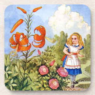 Alice Encounters die Flowers spreken in Wonderland Drankjes Onderzetter