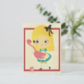 Alice et la carte postale Flamant rose (Debout devant)