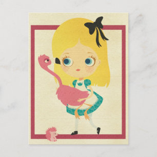 Alice et la carte postale Flamant rose