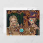 Alice et la carte postale steampunk Mad Hatter (Devant / Derrière)