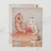 Alice et la Caterpillar - carte postale de l'art d (Devant / Derrière)