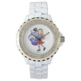 Alice et la montre de chat de Cheshire