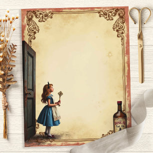 Alice et le papier scrapbook de la porte Bois-moi