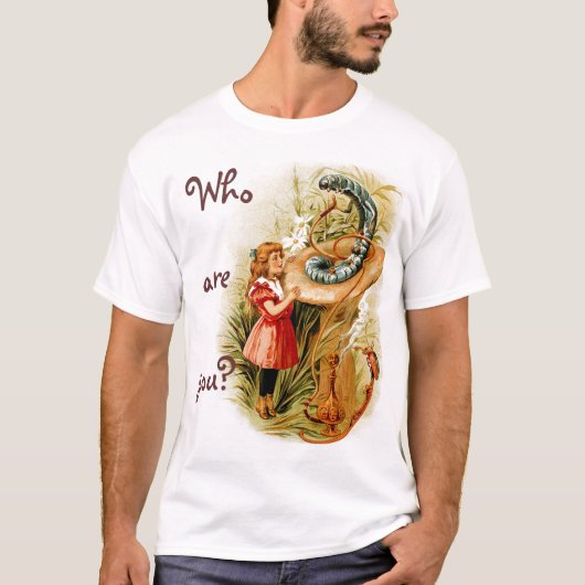Alice et le T-shirt Caterpillar Mens (Devant)