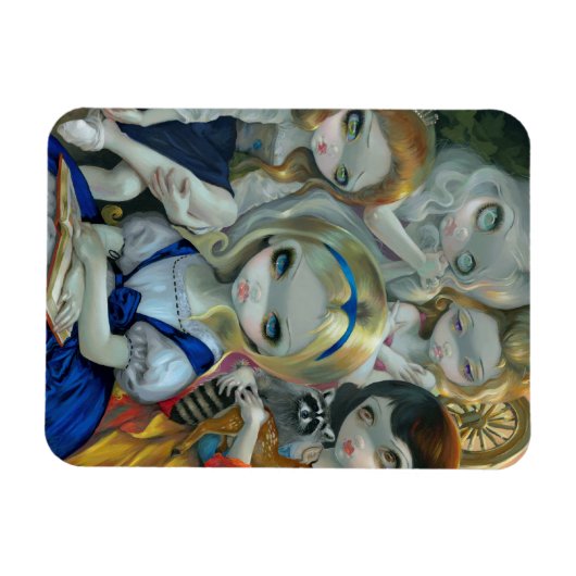 "Alice et les princesses Bouguereau" Flex Magnet (Horizontal)