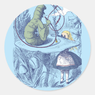 Alice et Sticker rond Caterpillar