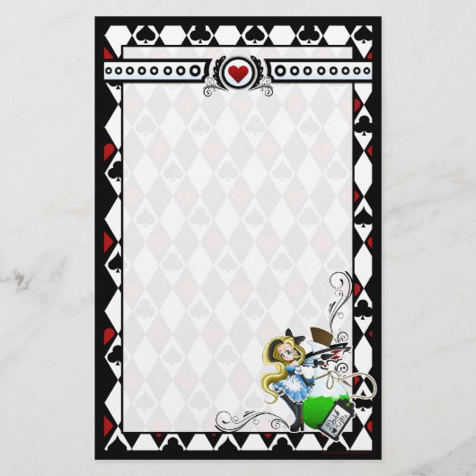 Alice Fairy- Drink Me Anime Briefpapier (Voorkant)