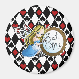Alice Fairy-Eat Me Anime Round Magnet Magneet