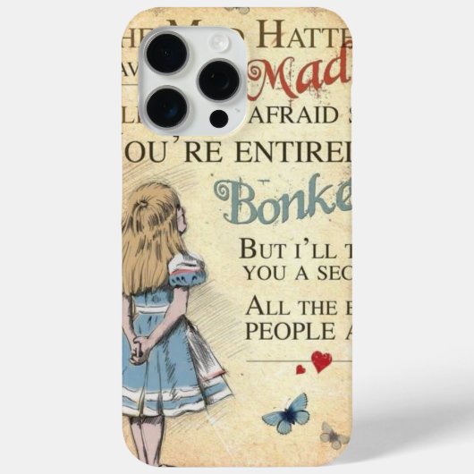 Alice geïnspireerd in Wonderland Case-Mate iPhone Case (Achterkant)