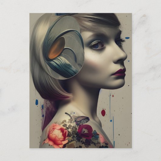 Alice Gemengde Media Briefkaart (Voorkant)