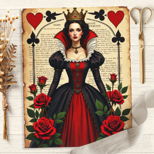 Alice Hartenkoningin Rode Rozen Scrapbook Papier