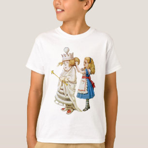 Alice helpt de Witte Koningin in Wonderland T-shirt