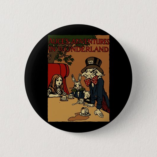  Alice Hoesje Mad Tea Party Ronde Button 5,7 Cm (Voorkant)