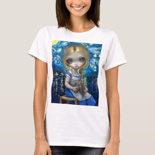"Alice in a Van Gogh Nocturne" T-shirt (Voorkant)