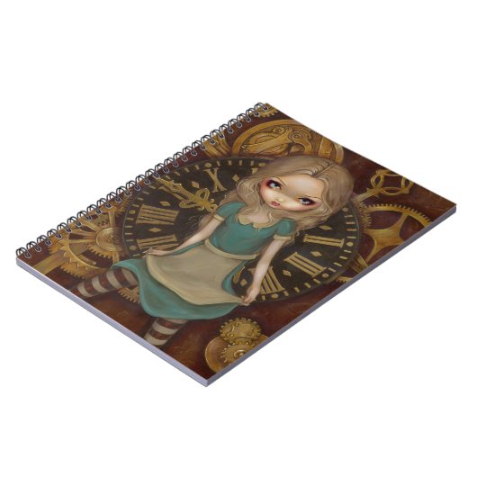 "Alice in Clockwork"-laptop Notitieboek (Linkerzijde)