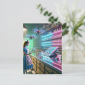 Alice in de Fantasy apotheek Briefkaart (Staand voorkant)