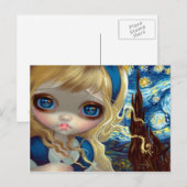 "Alice in de Sterrennacht" Briefkaart (Voorkant / Achterkant)