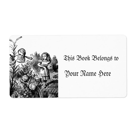 Alice in de tuin etiket (Voorkant)
