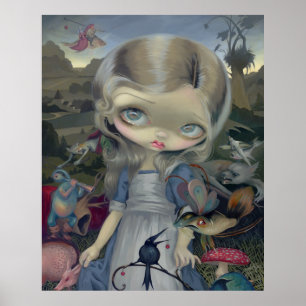 Alice in een Bosch Wonderland ART PRINT gothic