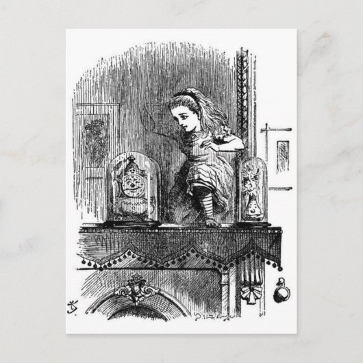 Alice in een Mirror Briefkaart (Voorkant)