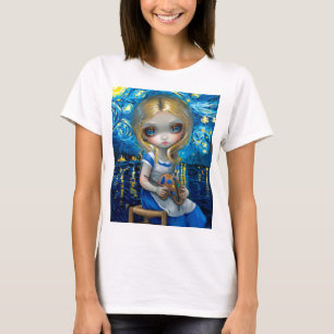 "Alice in een Van Gogh Nocturne" T-shirt