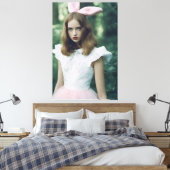 Alice in het bos Mode Verlopen Film Foto Canvas Afdruk (Insitu (Slaapkamer))