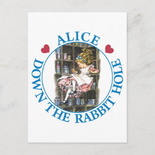 ALICE IN HET KONIJNENGAT BRIEFKAART