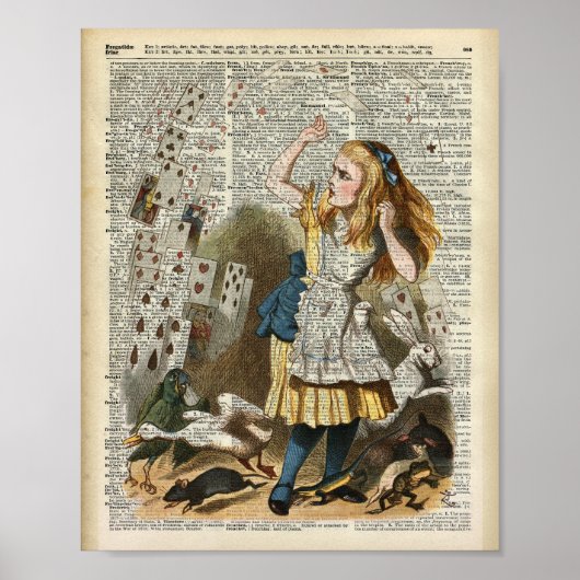 Alice in het wonderland poster (Voorkant)