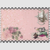  Alice in het Wonderland Roos Teapot Tissuepapier (Voorkant)