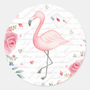 Alice in Onederland 1st Birthday Tea Party Favor Ronde Sticker