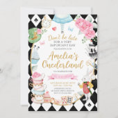 Alice in Onederland Birthday Invitation (Devant)