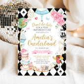 Alice in Onederland Birthday Invitation