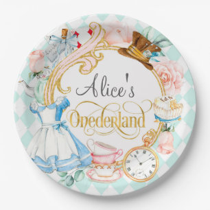 Alice in Onederland: de gekke-hatter-theefeestdag Papieren Bordje