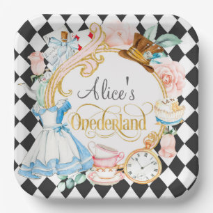 Alice in Onederland: de gekke-hatter-theefeestdag Papieren Bordje