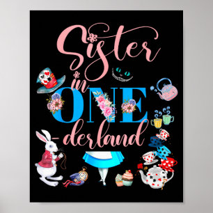Alice In Onederland Familie Zuster Van De Verjaard Poster