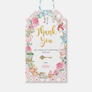 Alice in Onederland Mad Tea Party Girl Birthday Cadeaulabel