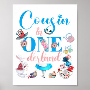 Alice in Onederland neef van de verjaardag Poster