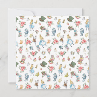 Alice in Onederland Thmed Birthday Party Napkins Kaart