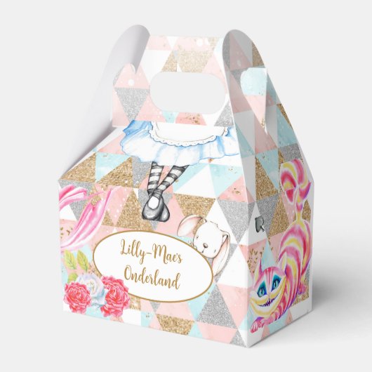 Alice in Onederland Verjaardagsgunst Box Bedankdoosjes (Voorkant Zijde)