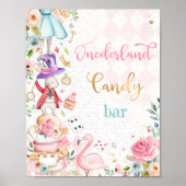 Alice in Onederland Wonderland Snoep Bar Sign Poster (Voorkant)