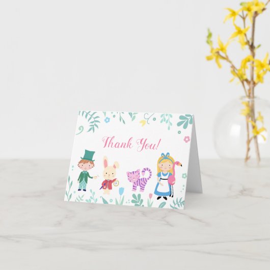 Alice in Sprookjesland dankt u Kaarten (Gele Bloem)