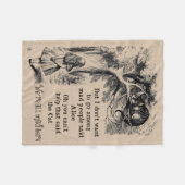 Alice in Sprookjesland; De Kat van Cheshire met Fleece Deken (Voorkant (Horizontaal))