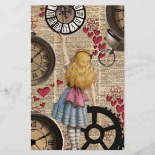 Alice in Sprookjesland die op tijd reizen Briefpapier